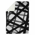 Begin Home Decor 60 x 80 in. Abstract Bold Lines-Sherpa Fleece Blanket 5545-6080-AB31